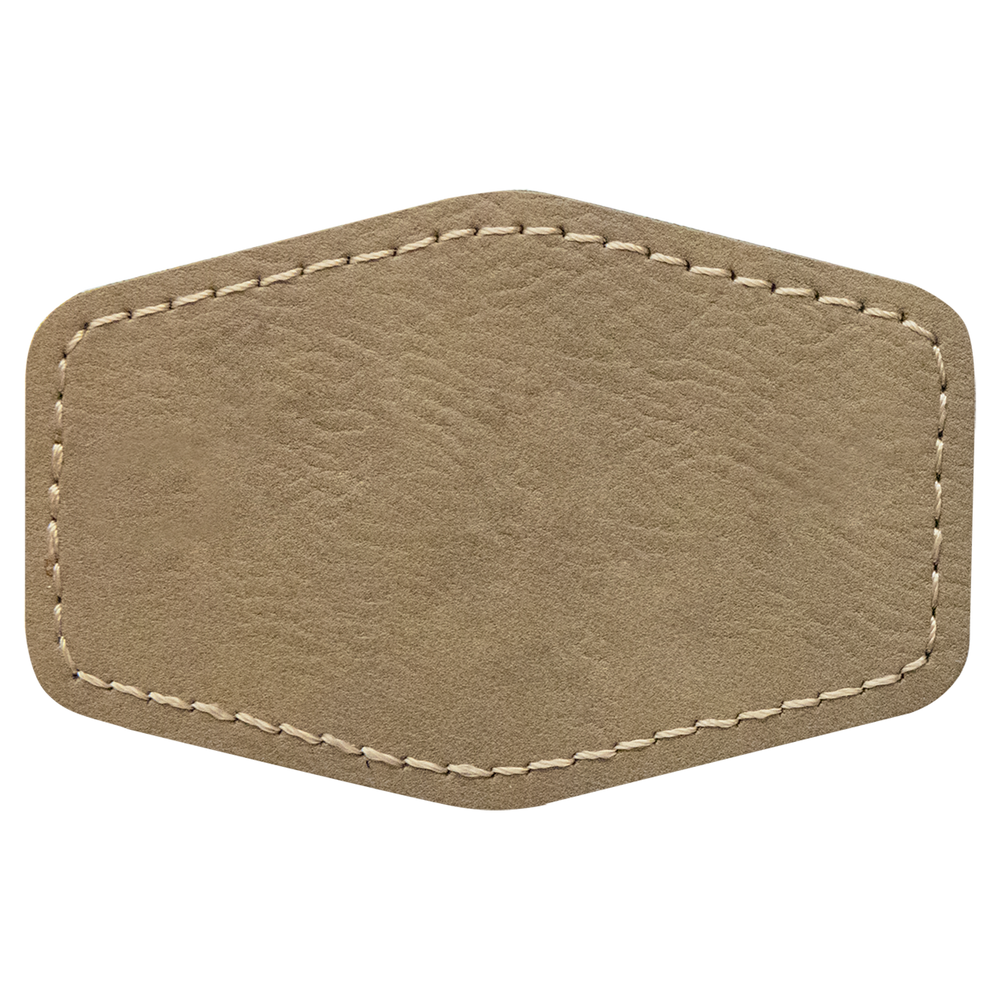 Hex Leatherette Patches 3x2