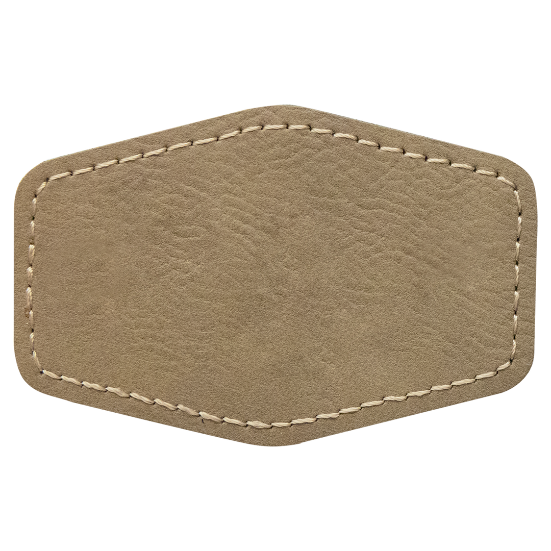 Hex Leatherette Patches 3x2