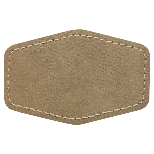 Hex Leatherette Patches 3x2