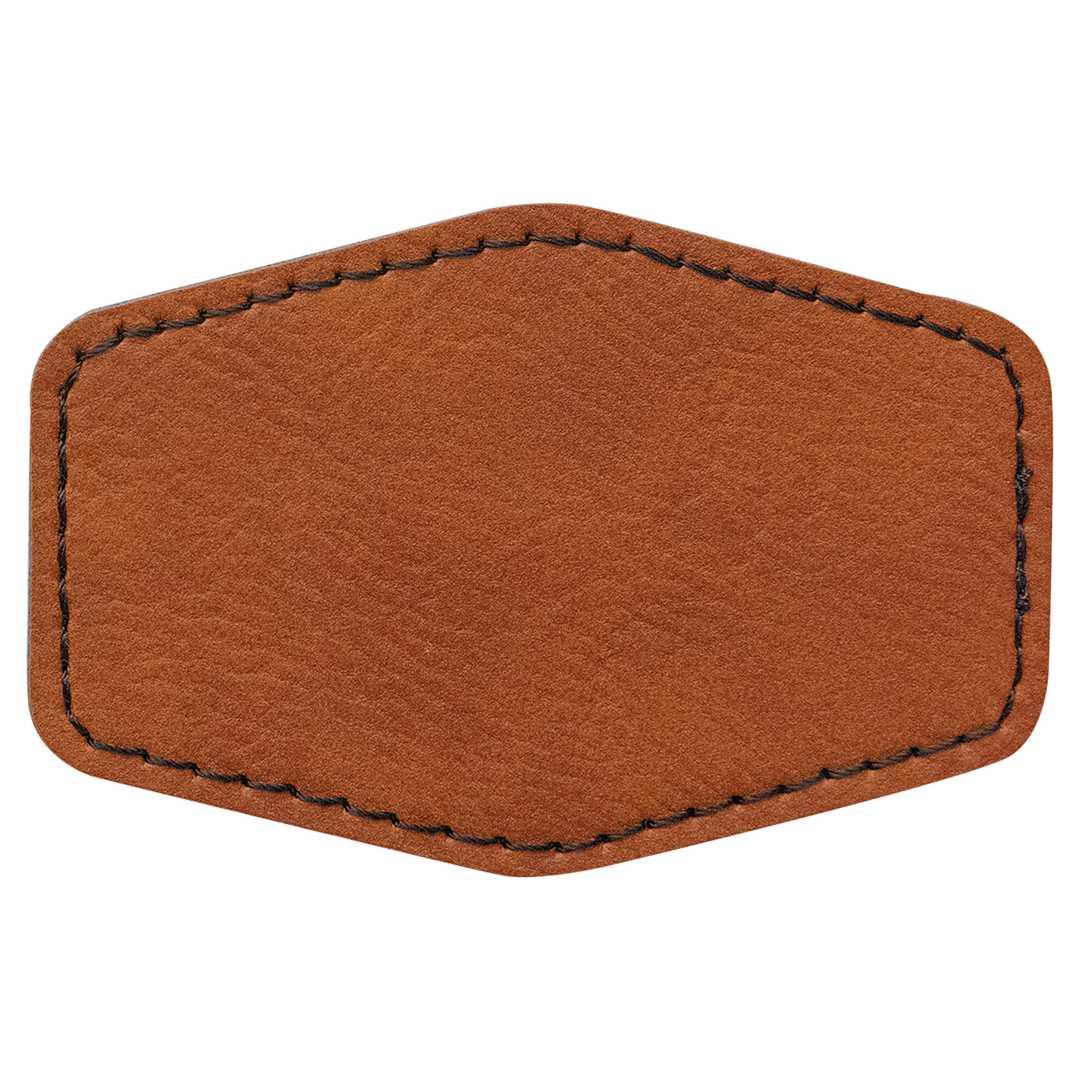Hex Leatherette Patches 3x2