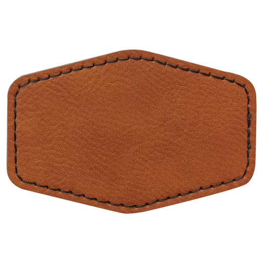 Hex Leatherette Patches 3x2