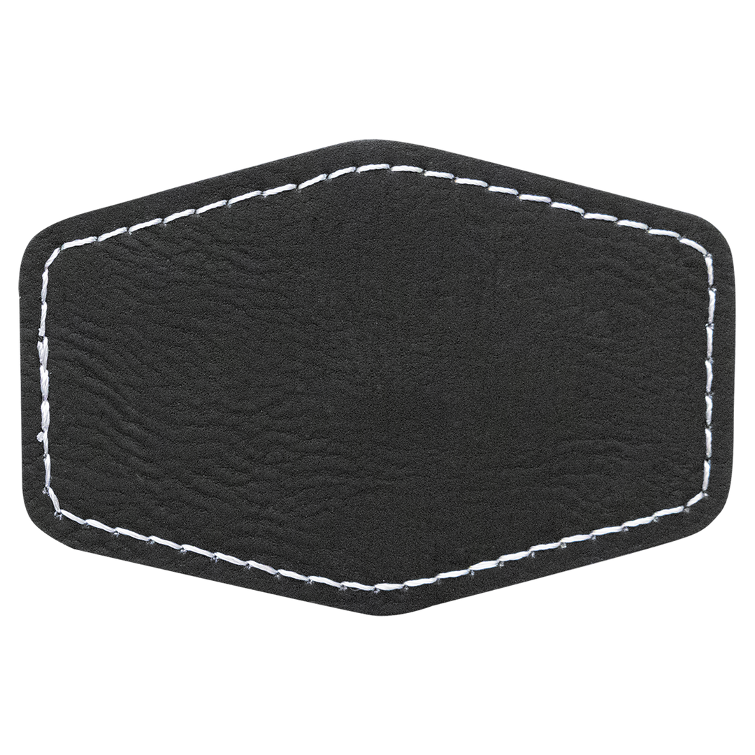 Hex Leatherette Patches 3x2