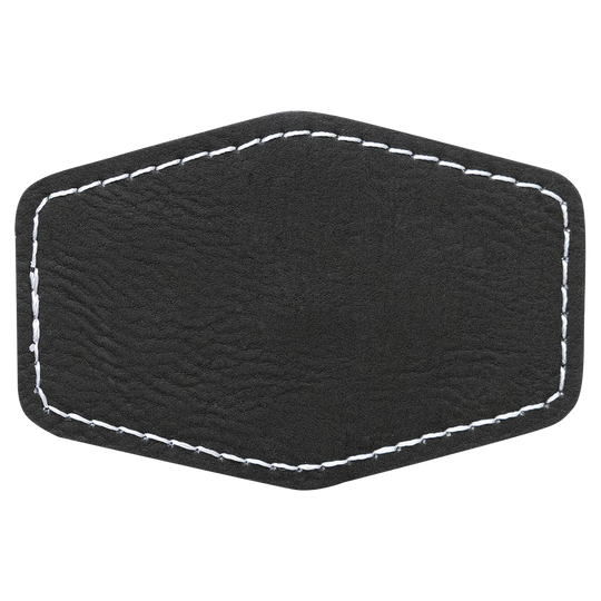 Hex Leatherette Patches 3x2