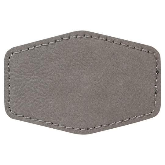 Hex Leatherette Patches 3x2