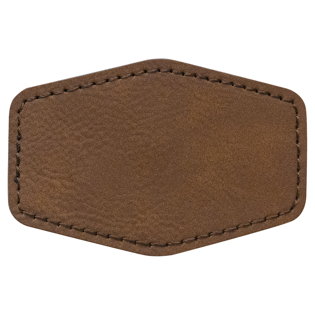 Hex Leatherette Patches 3x2