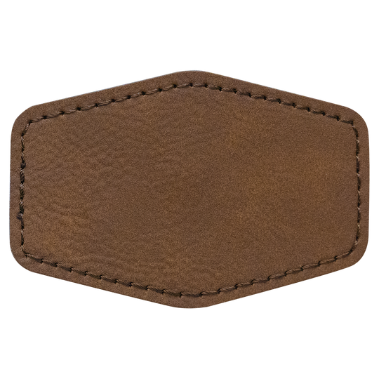 Hex Leatherette Patches 3x2