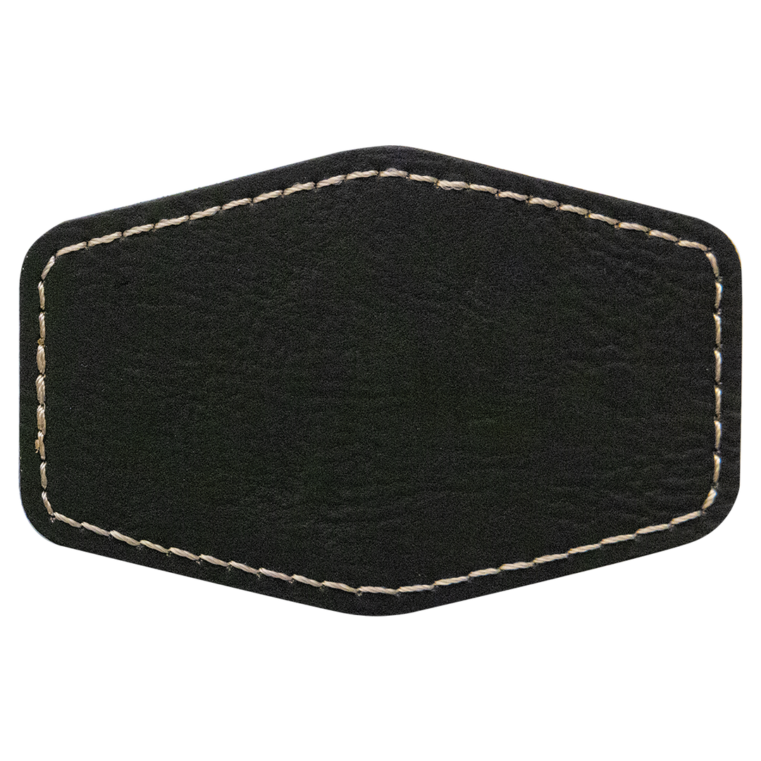 Hex Leatherette Patches 3x2