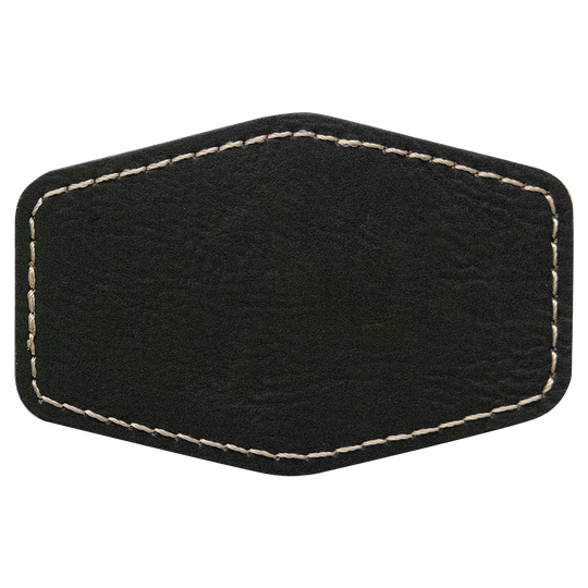 Hex Leatherette Patches 3x2