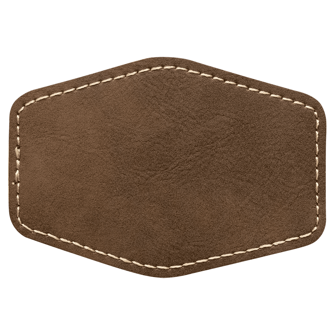 Hex Leatherette Patches 3x2