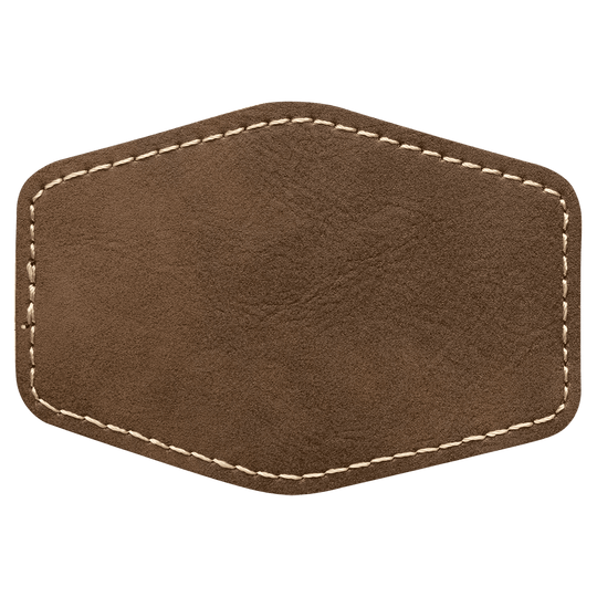 Hex Leatherette Patches 3x2