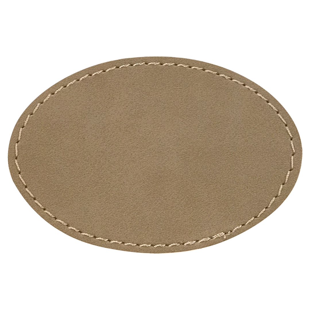 Oval Leatherette Patches 3x2
