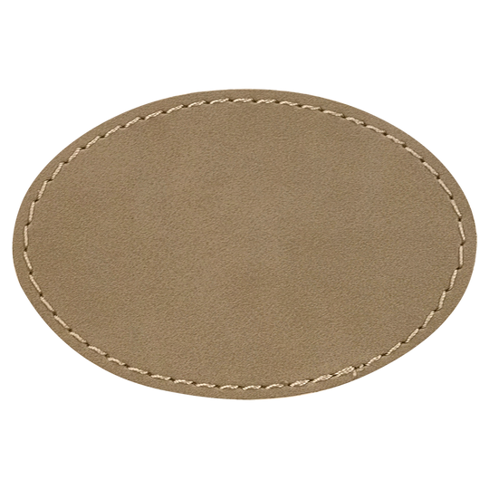 Oval Leatherette Patches 3x2