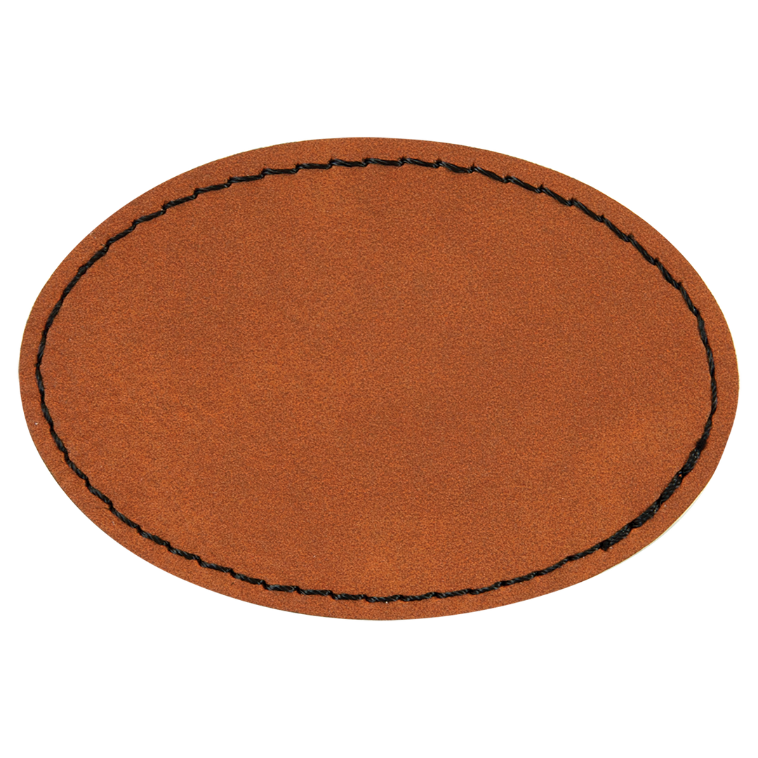 Oval Leatherette Patches 3x2
