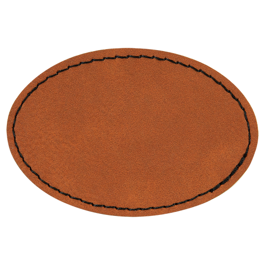 Oval Leatherette Patches 3x2