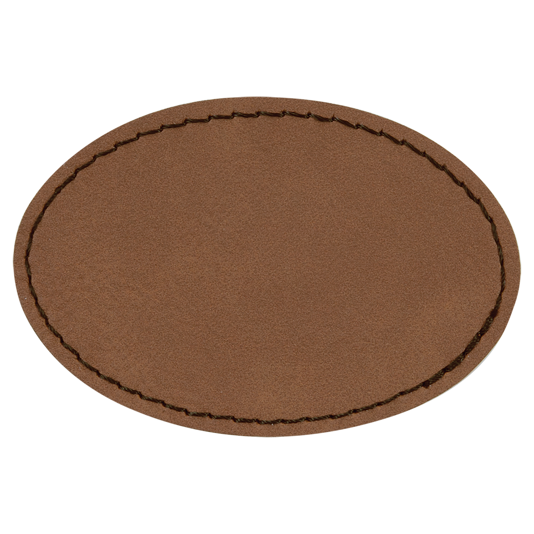 Oval Leatherette Patches 3x2