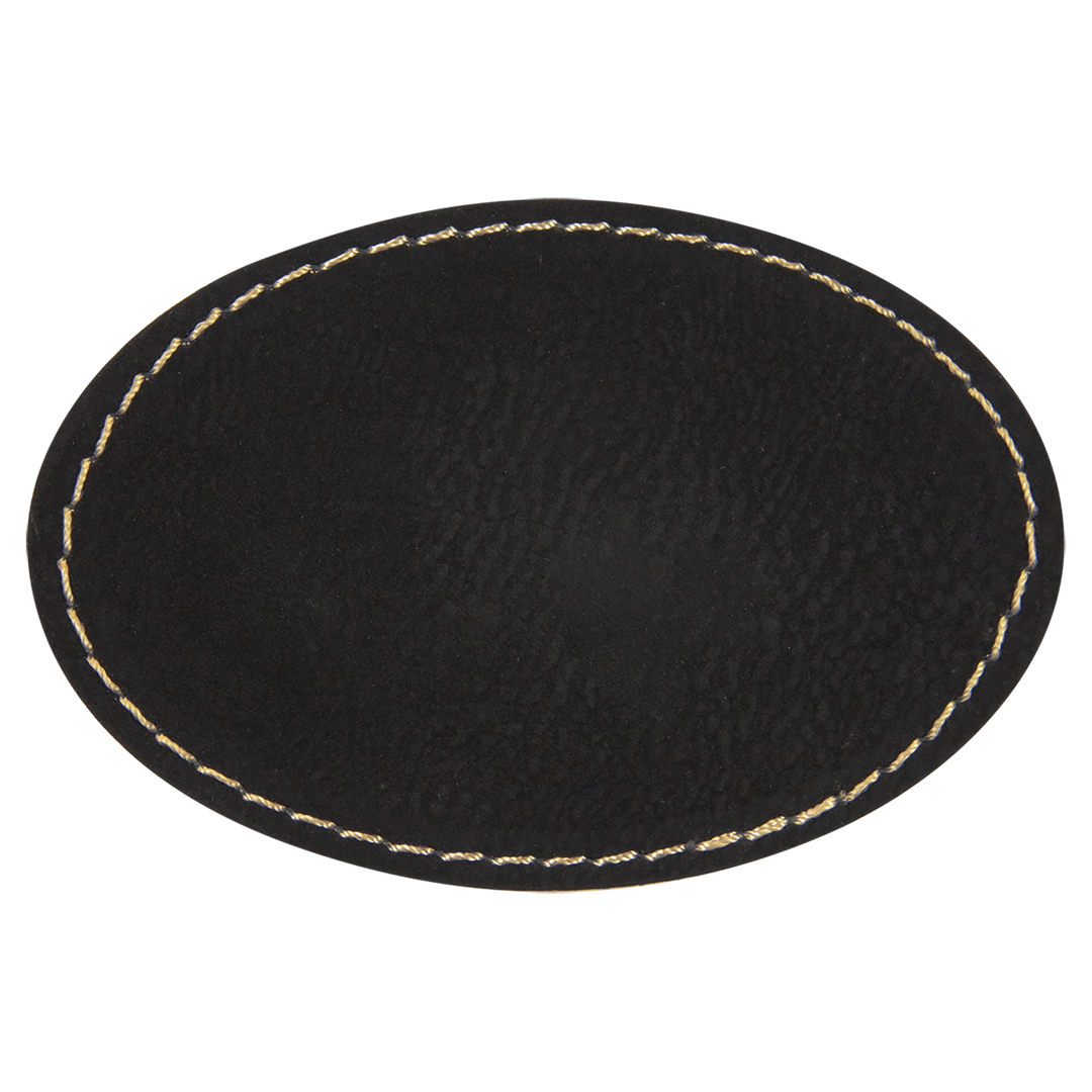 Oval Leatherette Patches 3x2