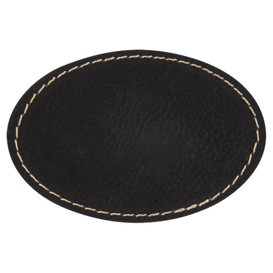 Oval Leatherette Patches 3x2