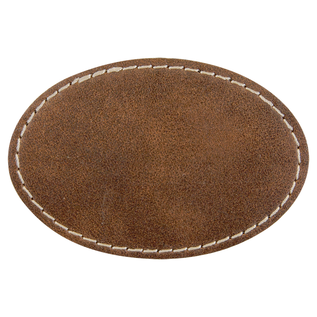 Oval Leatherette Patches 3x2