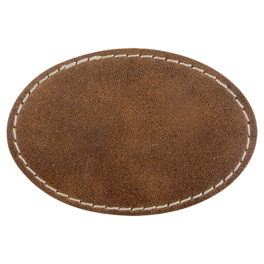 Oval Leatherette Patches 3x2