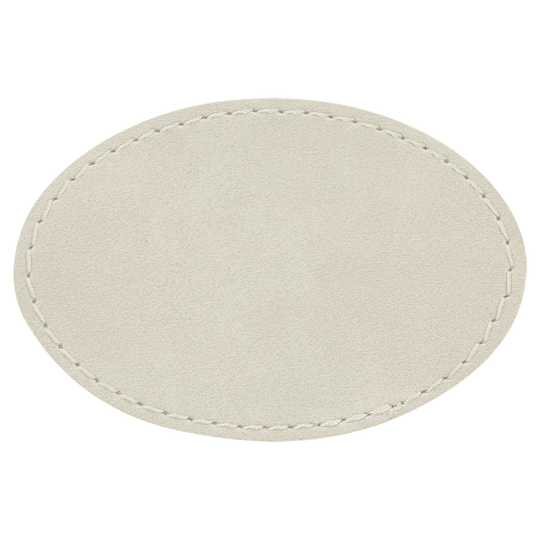 Oval Leatherette Patches 3x2