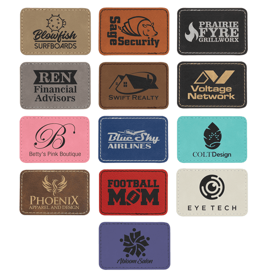 3" x 2" Rectangle Laserable Leatherette Patch