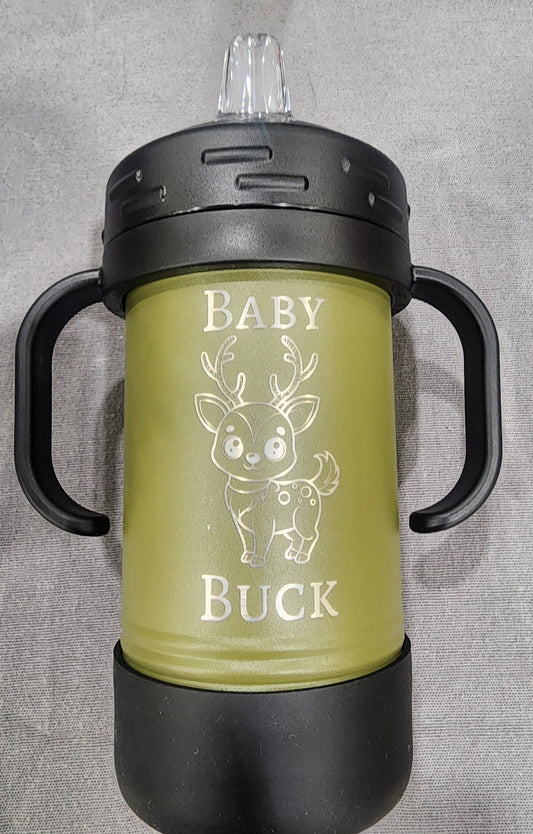 'Baby Buck' 10oz Powder Coated Sippy Cup